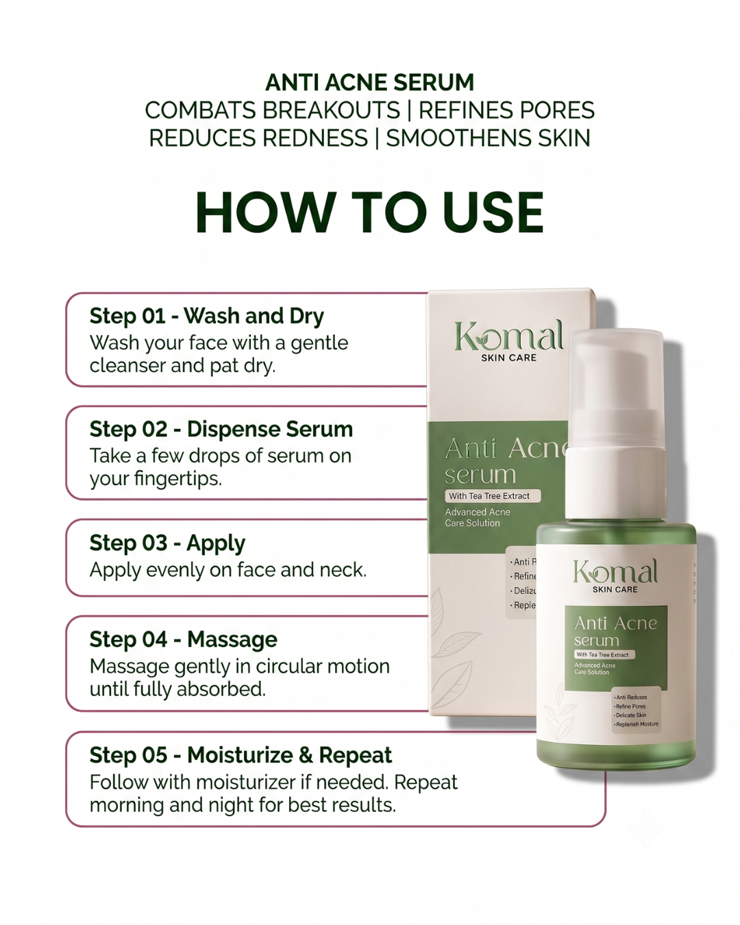 Anti Acne Serum with Tee Tree Extract 30ml